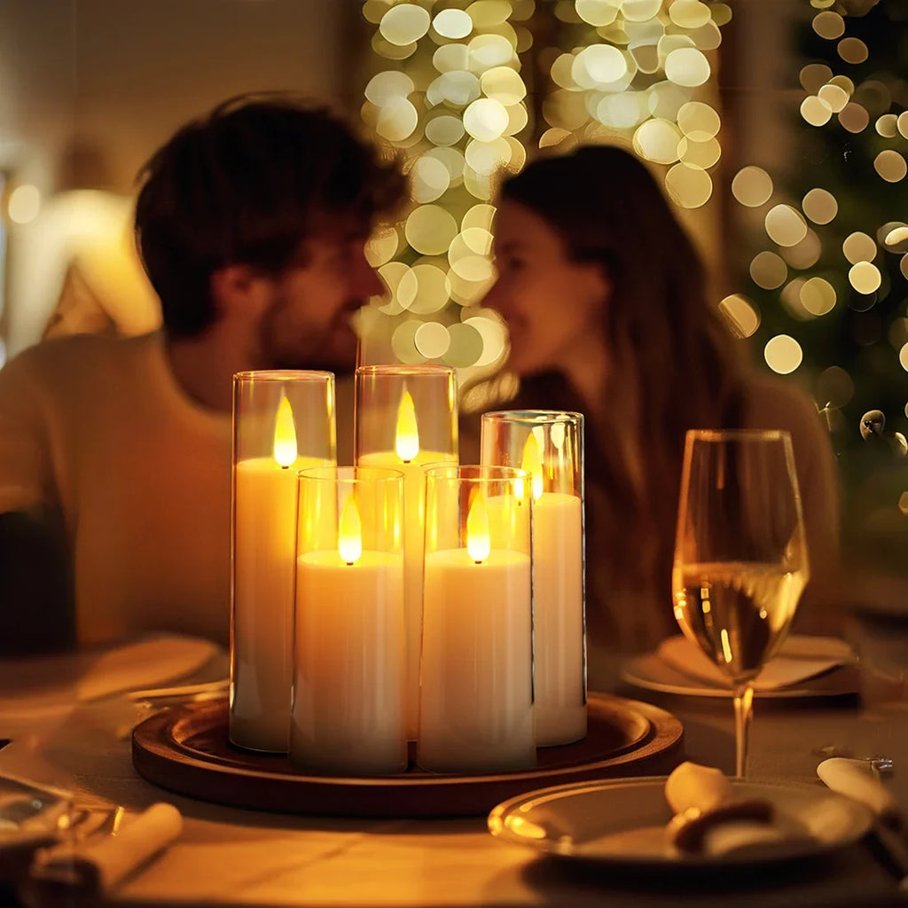 Trendbay LED Flameless Tea Light Candles with Acrylic Cups