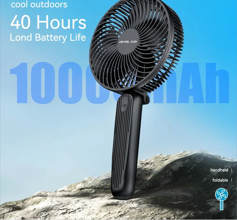 Trendbay 6-Inch 10,000mAh Rechargeable Handheld Mini Fan
