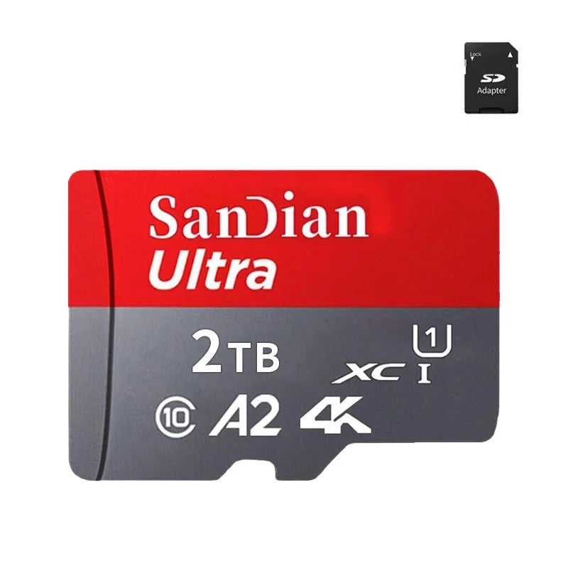 Trendbay 2TB MicroSD Memory Card with USB Adapter High-Capacity TF Card