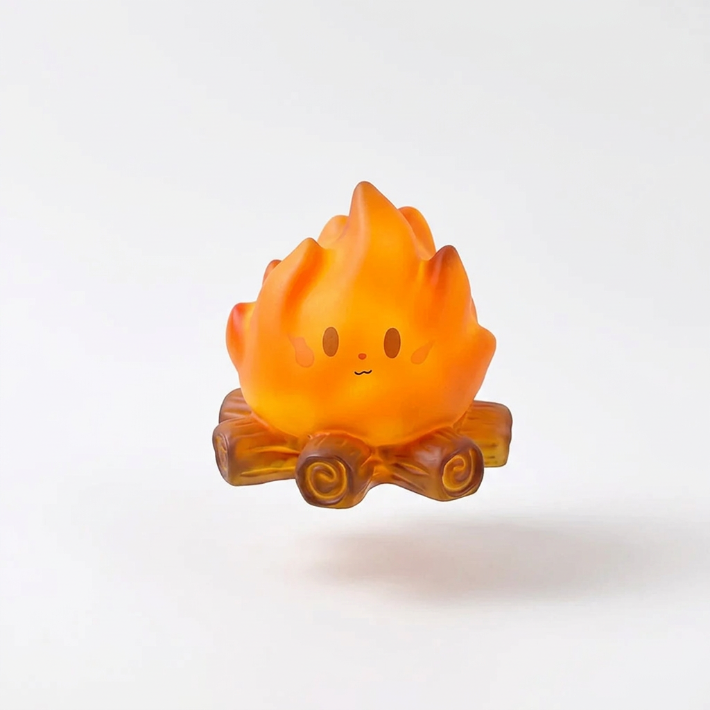 Trendbay Mini Cartoon Campfire LED Night Light Cute Silicone-Style