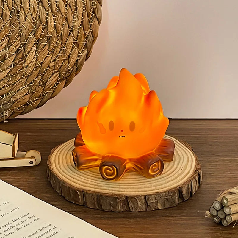 Trendbay Mini Cartoon Campfire LED Night Light Cute Silicone-Style