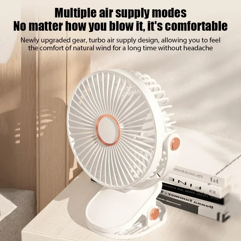 Trendbay 8000mAh Clip-On Rechargeable Fan