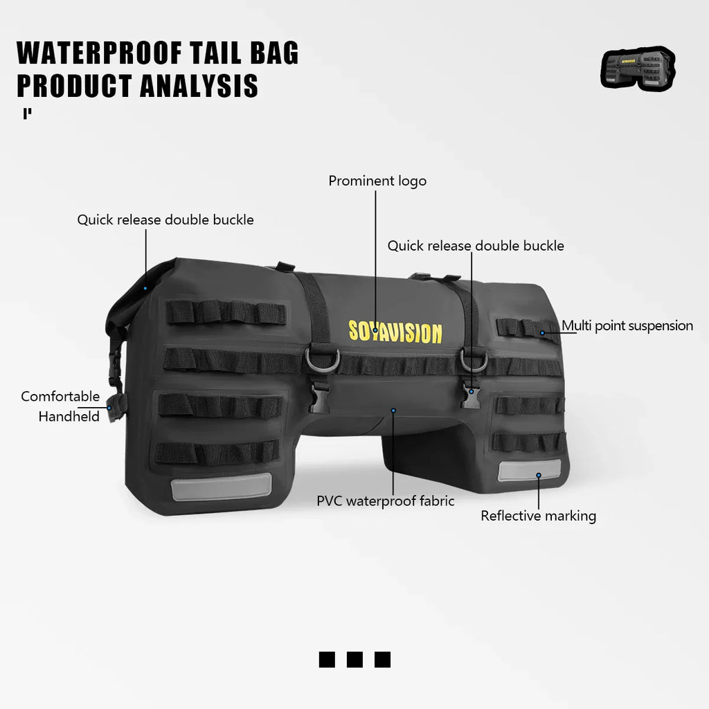 Trendbay Waterproof Motorcycle Tail Bag 80L