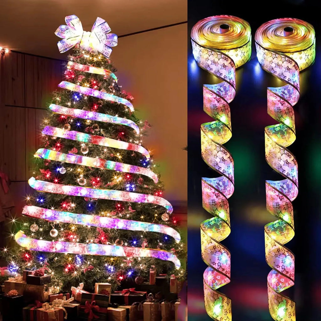 Trendbay Christmas Ribbon Fairy Lights 2M 20-LED
