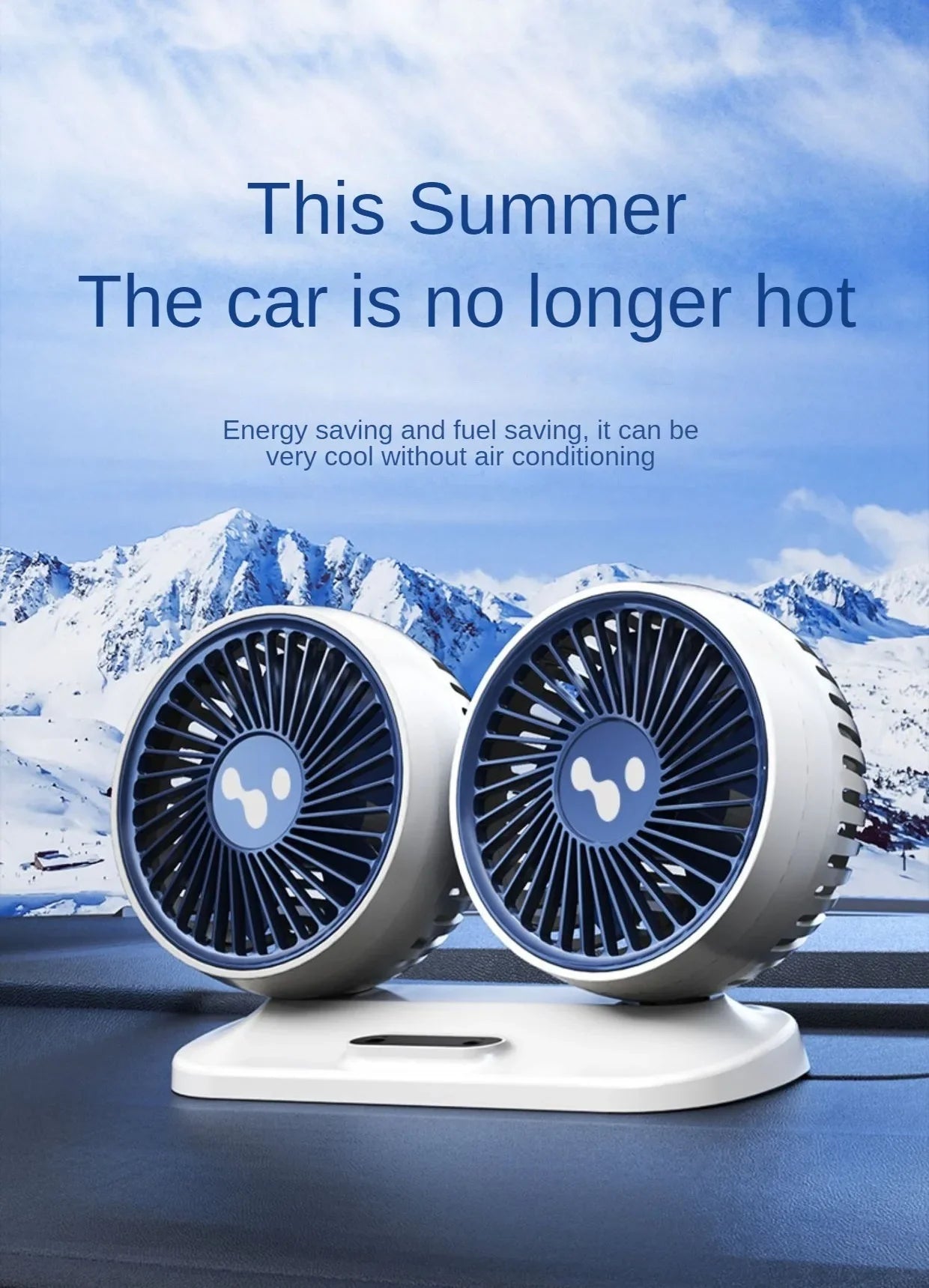 Trendbay USB Dual Head Cooling Fan with Independent Switch
