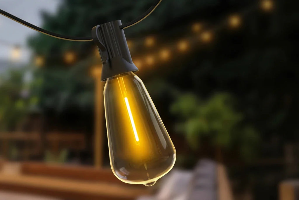 Trendbay 30M 35LED ST38 String Lights Warm 2200K Shatterproof Bulbs