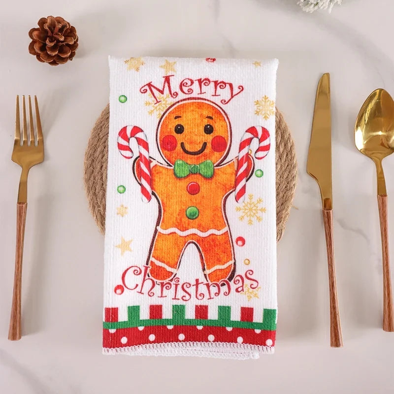 Trendbay 2-Piece Christmas Gingerbread Man Kitchen Towel Set