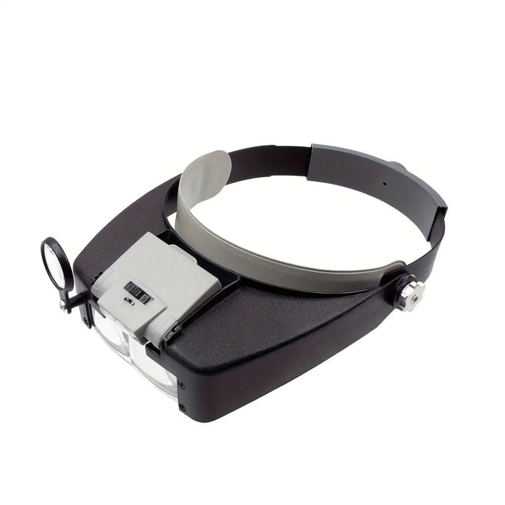 Trendbay LED Head-Mounted Magnifying Glass – Adjustable Dual Lens Magnifier for Reading, Jewelry Repair & Crafts