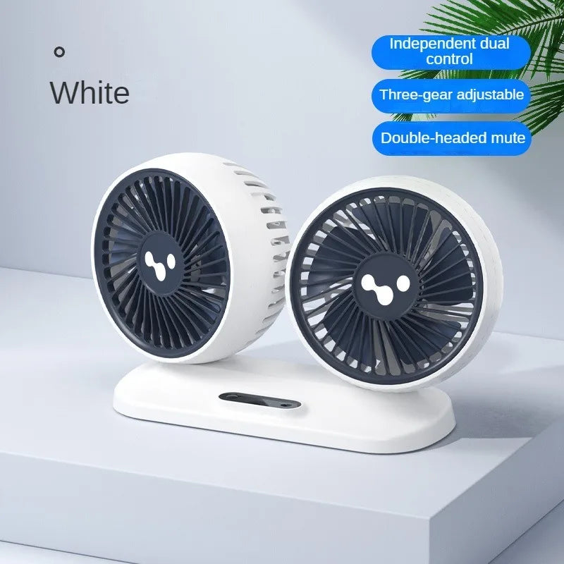 Trendbay USB Dual Head Cooling Fan with Independent Switch