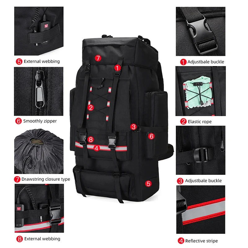 Trendbay 130L Hiking Camping Backpack