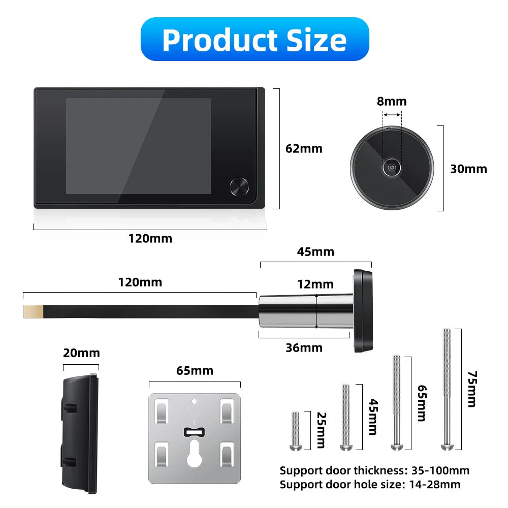 Trendbay Digital Door Peephole Viewer Camera