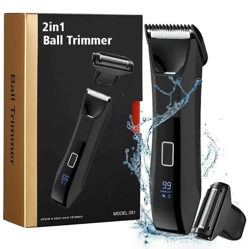 Trendbay Dual-Head Waterproof Body Trimmer with Foil Blade