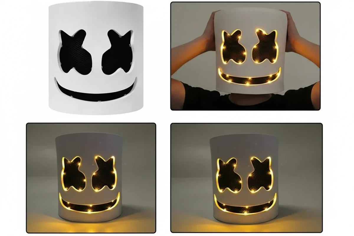 Trendbay LED DJ Marshmello-Style Helmet Mask