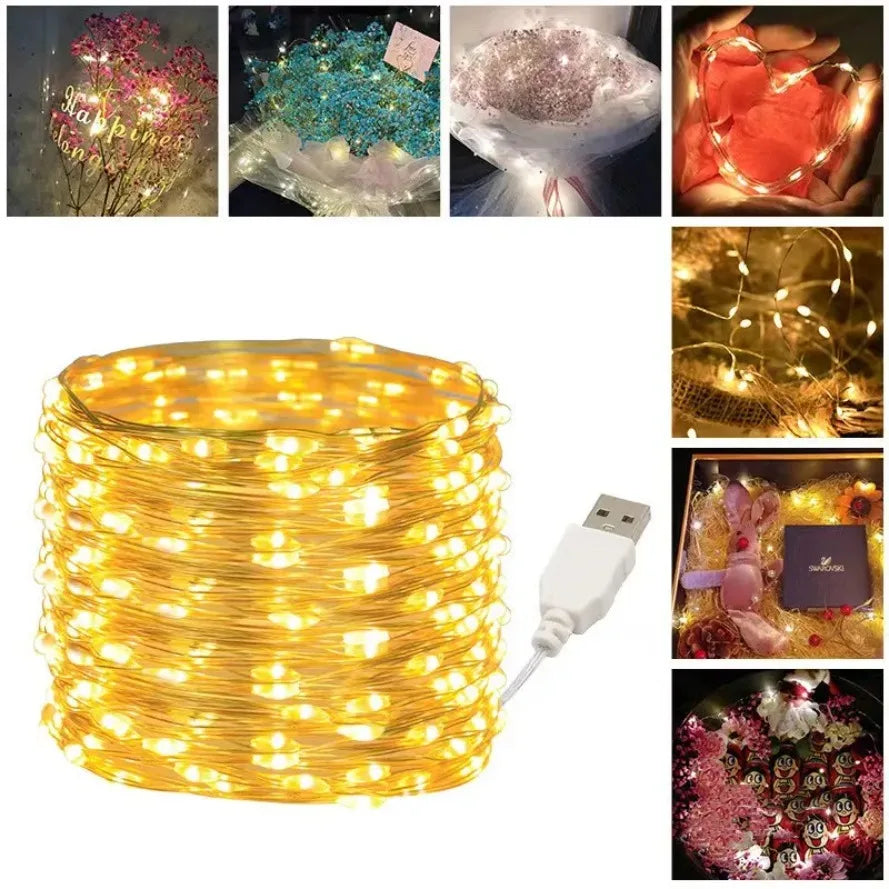 Trendbay 10M USB LED Copper Wire Fairy String Lights – Warm White