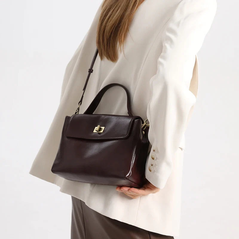Trendbay Women's Genuine Leather Crossbody Satchel