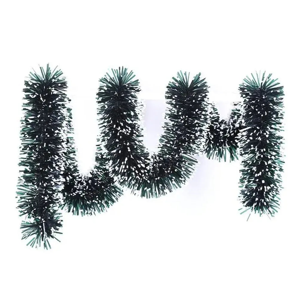 Trendbay 2M Red Christmas Tinsel Garland with LED Lights