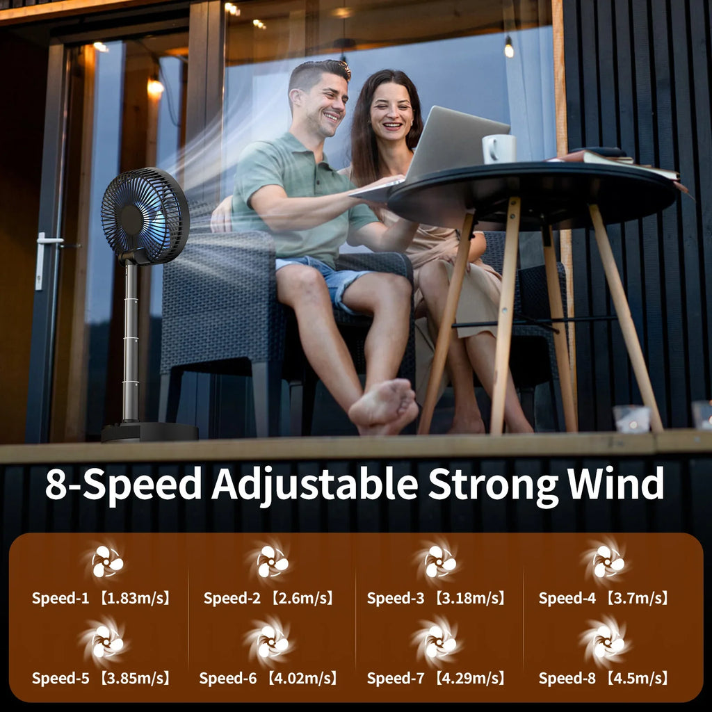 Trendbay 20000mAh Portable Folding Fan with Remote