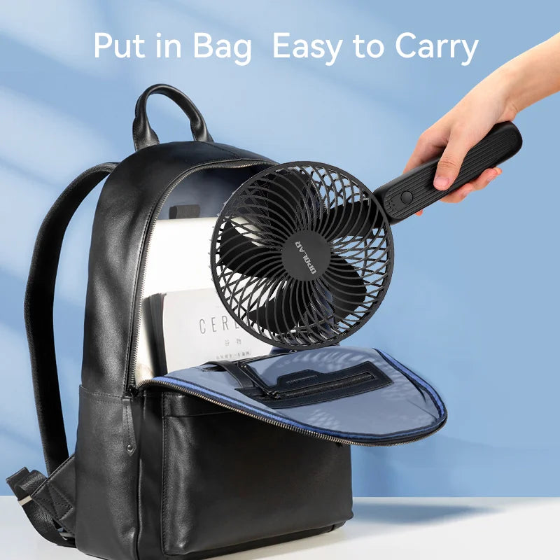Trendbay 6-Inch 10,000mAh Rechargeable Handheld Mini Fan