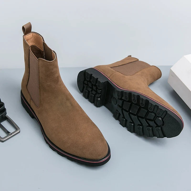 Trendbay Men's Suede Chelsea Ankle Boots