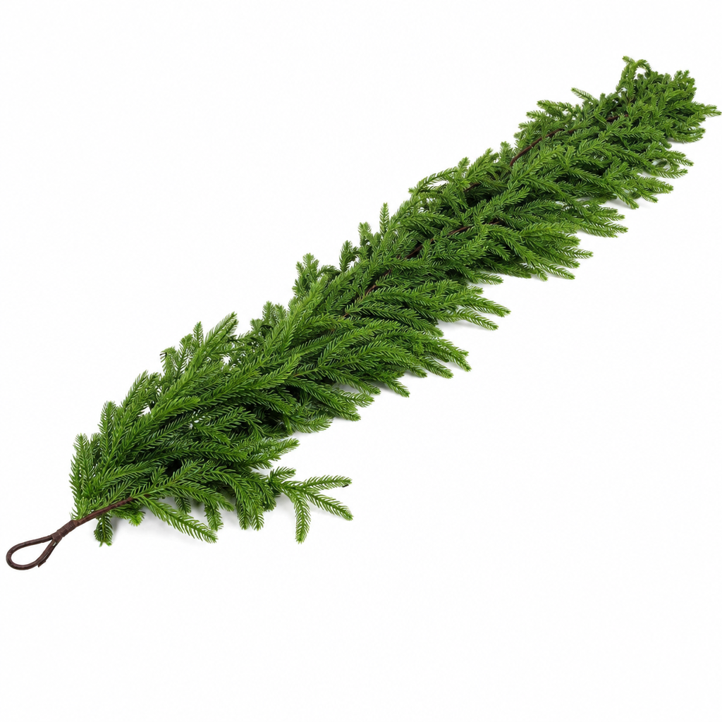 1Trendbay 00cm Artificial Norfolk Pine Christmas Wreath Realistic Green Faux