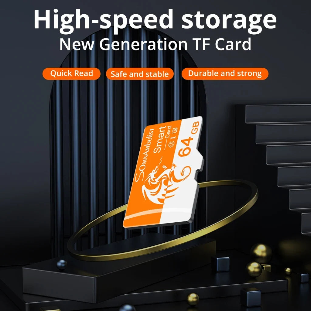 Trendbay 64GB MicroSD TF Memory Card C10 U3 A1 High-Speed
