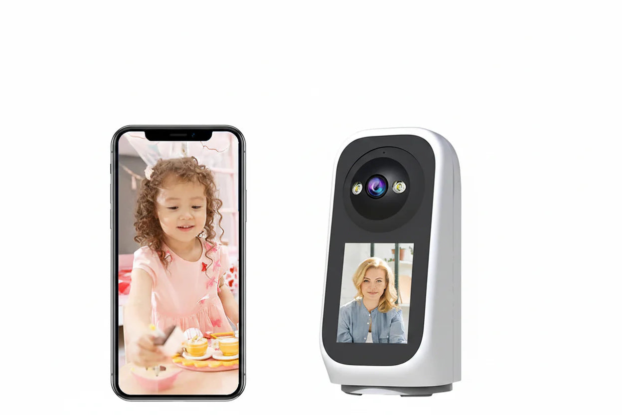 Trendbay 3K PTZ Smart Camera – Baby Monitor with Video Call, AI Tracking & LED Screen