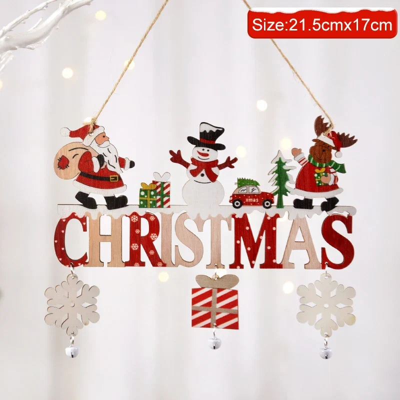 Trendbay Wooden Santa Claus Gnome Hanging Ornament Door & Tree Decoration