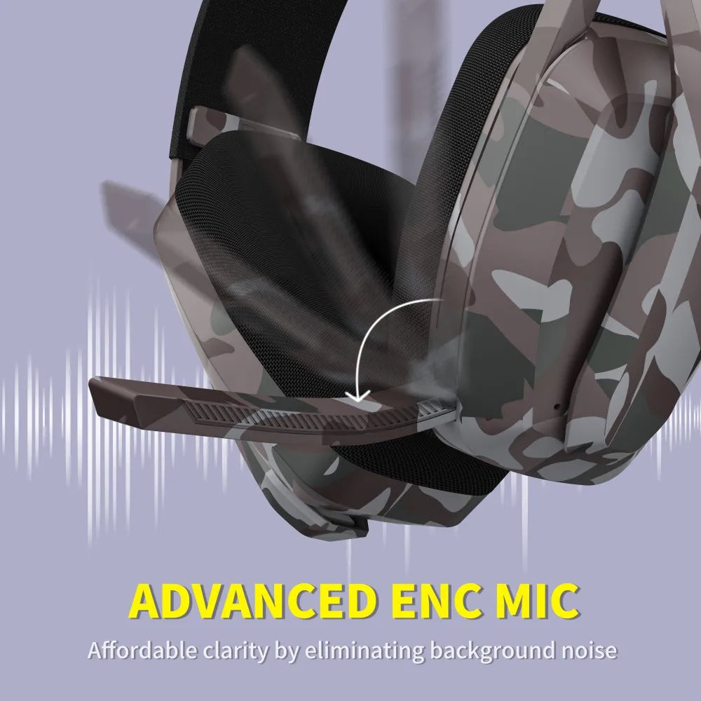 Trendbay Wireless Gaming Headset with Mic Camouflage