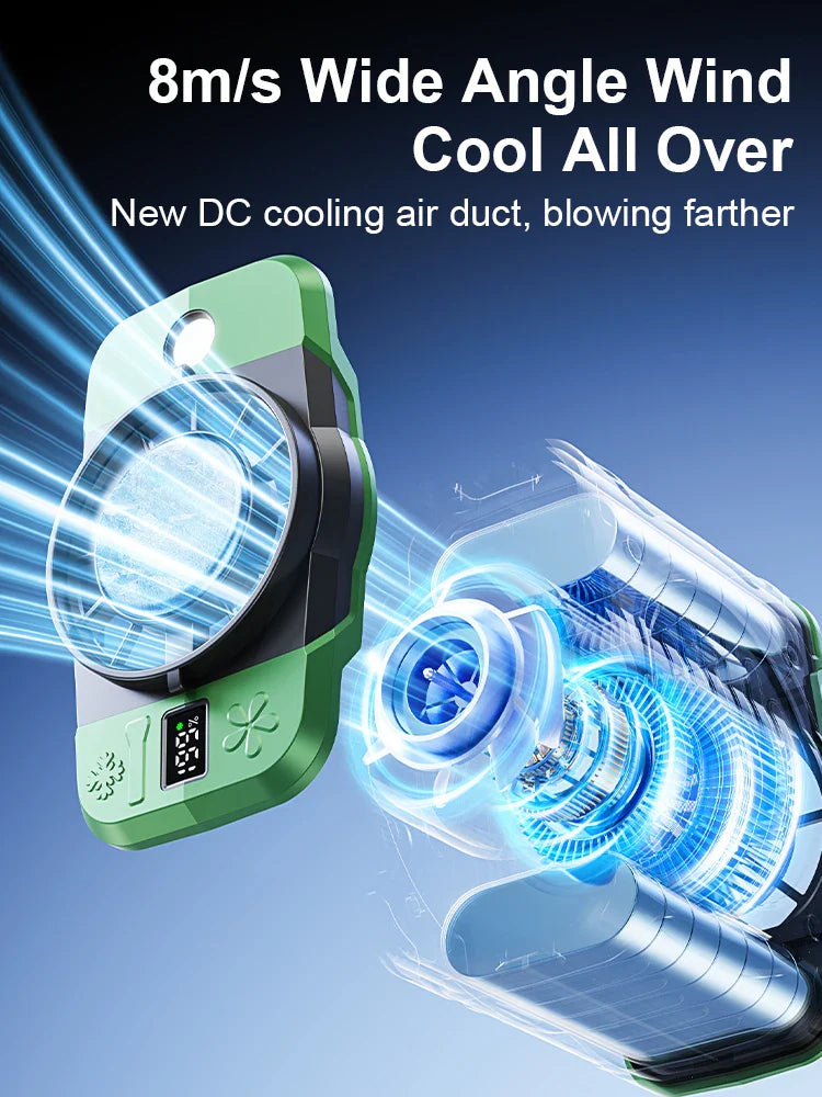 Trendbay 8000mAh Waist Clip Fan with Digital Display