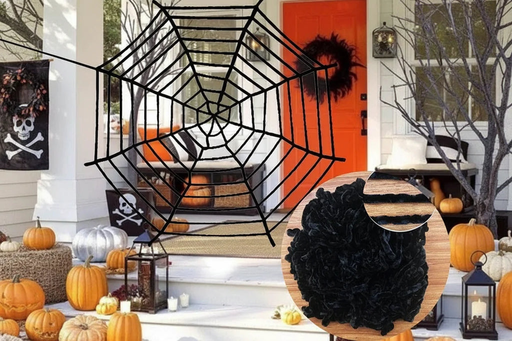 Trendbay 200cm Extra Large Plush Black Spider Lightweight Halloween Horror Prop