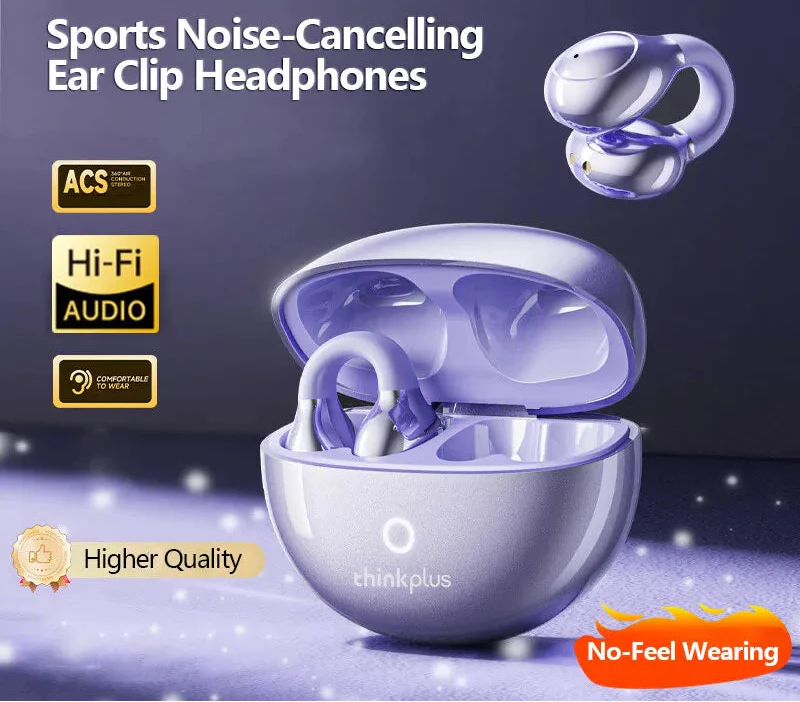 Trendbay Bluetooth 5.4 Ear Clip Sport Wireless Headphones