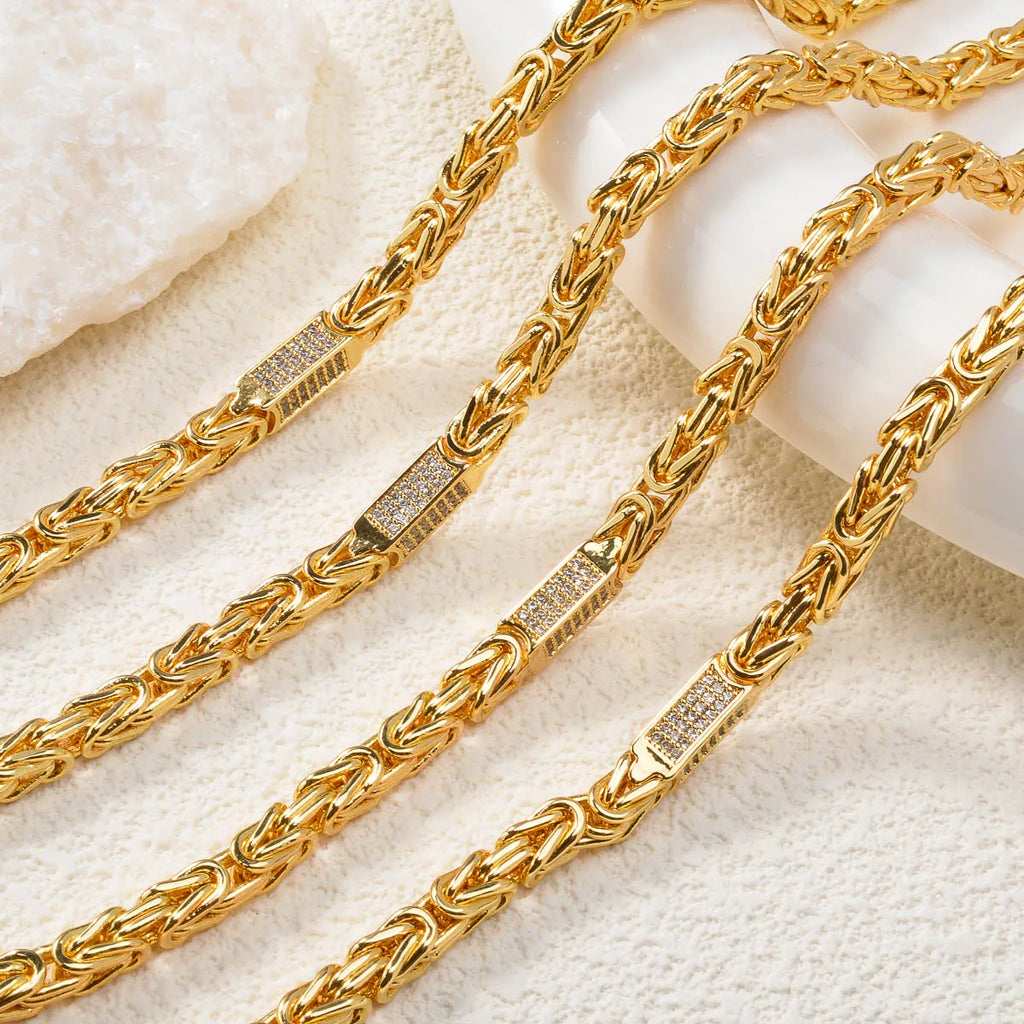 Trendbay 18K Gold-Plated Snake Chain Necklace – Elegant Women's Fashion Jewelry (24-Inch)