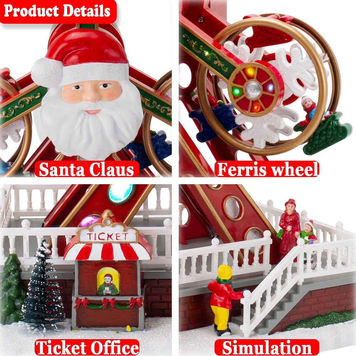 Trendbay Animated Christmas Ferris Wheel Decoration