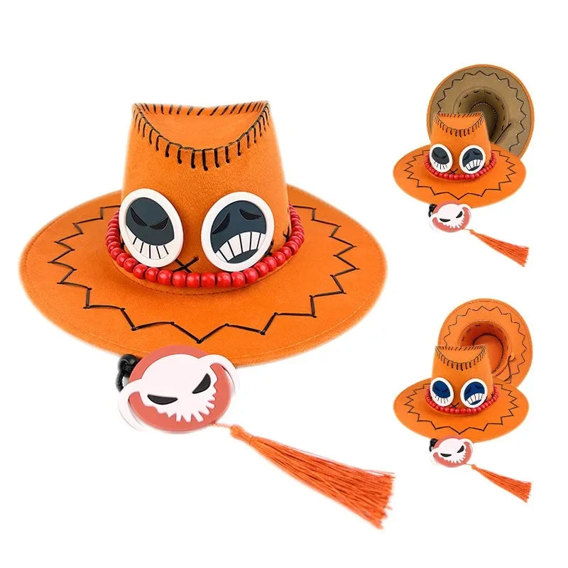 Trendbay Portgas D. Ace Anime Cosplay Cowboy Hat Unisex Adult