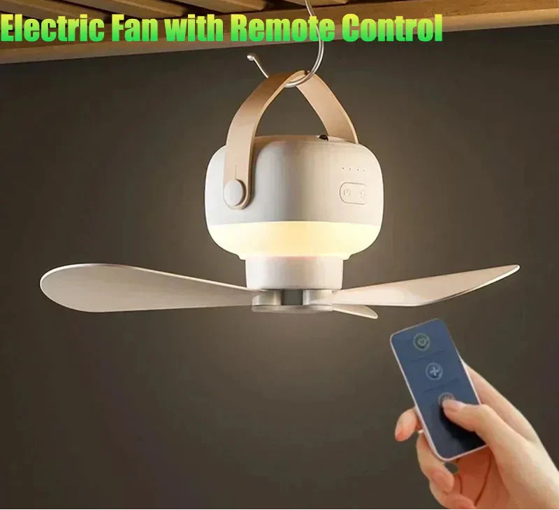 Trendbay Portable Camping Ceiling Fan with Remote Control