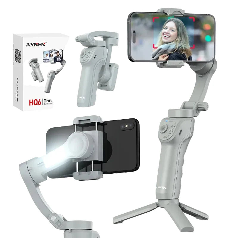 Trendbay HQ6 3-Axis Gimbal Stabilizer with Fill Light