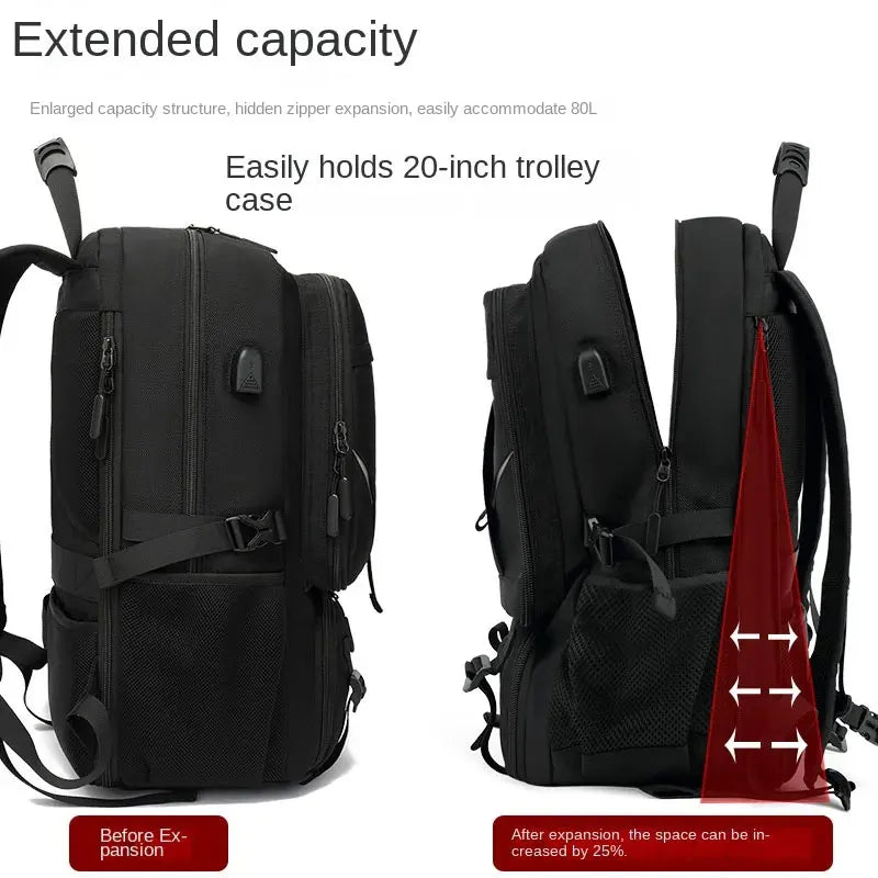 Trendbay 50L Waterproof Travel Backpack with Laptop Compartment