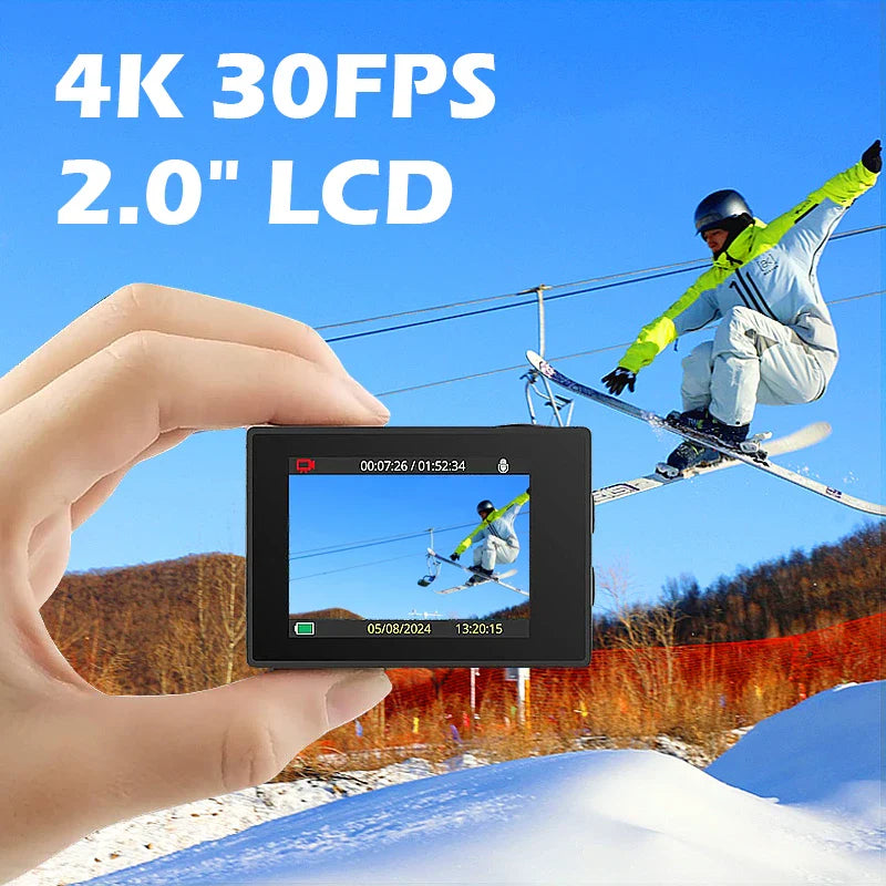 Trendbay 4K Action Camera Waterproof with WiFi (30M Sports Cam)