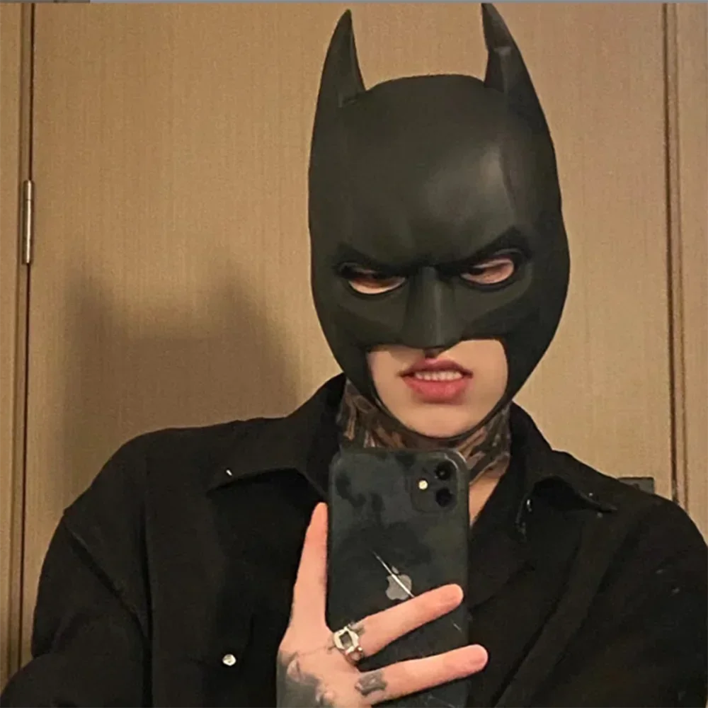 Trendbay Latex Bat Cosplay Mask for Adults