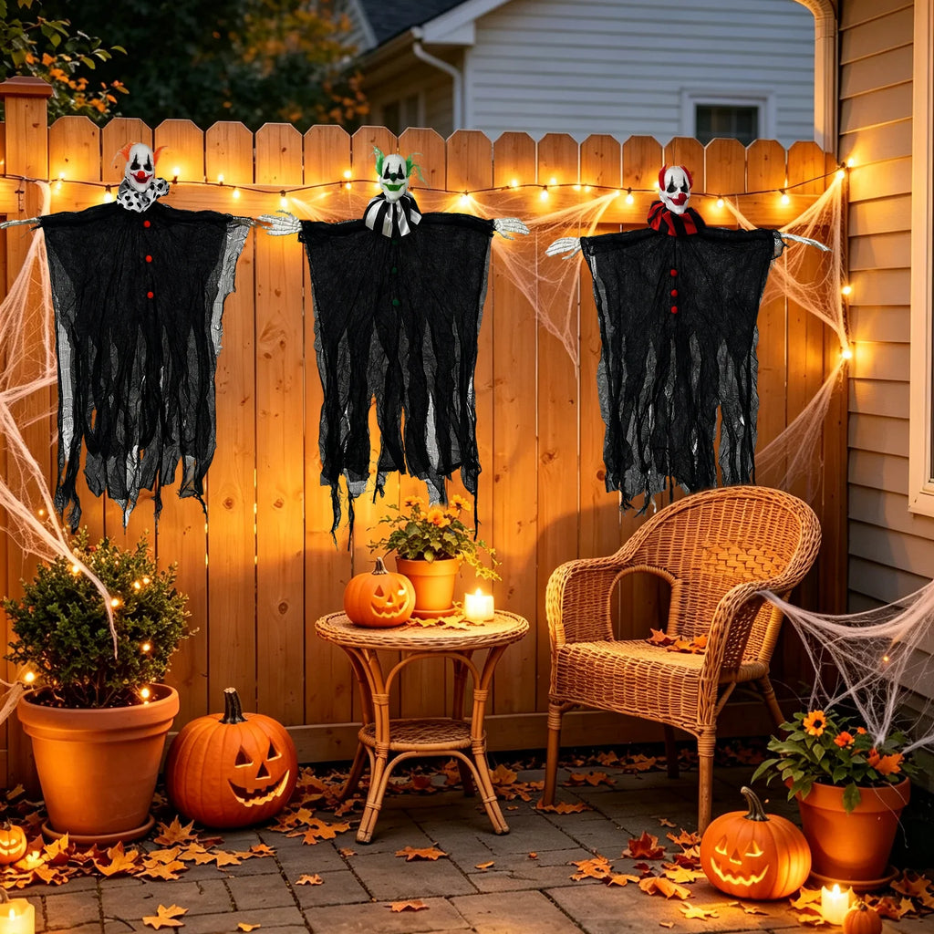 Trendbay 78 × 55CM Halloween Skeleton Clown Hanging Decoration