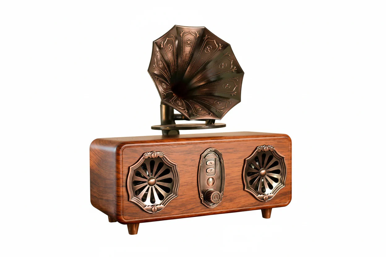 Trendbay Retro Bluetooth Speaker FM Radio Subwoofer Wireless