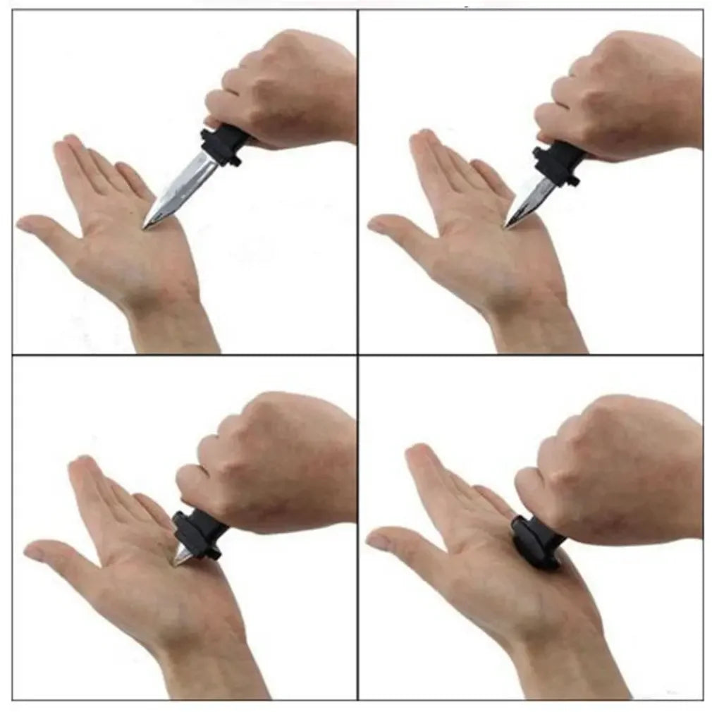Trendbay Funny Halloween Retractable Dagger Prank Toy – Plastic Fake Knife