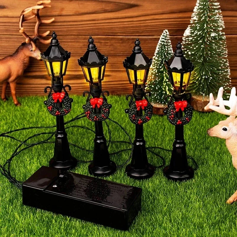 Trendbay Christmas Mini Street Light Models 12 cm 4pcs