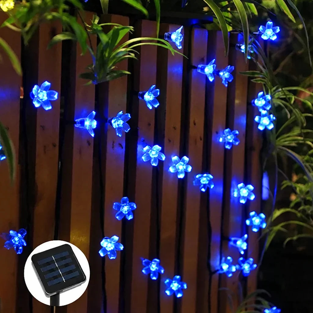Trendbay 5M 20-LED Blue Solar Cherry Blossom String Lights