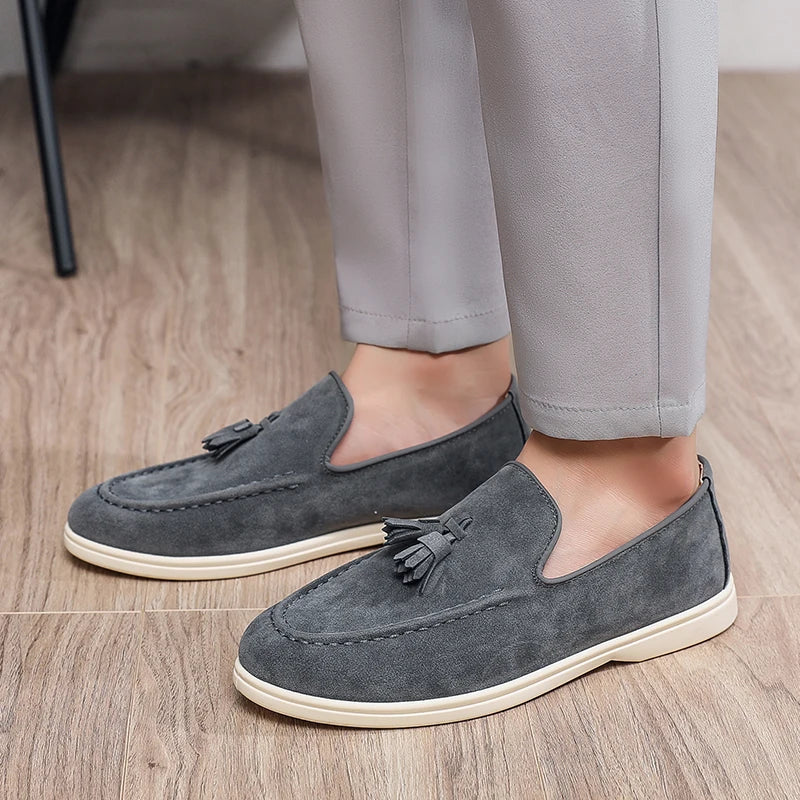 Trendbay Men's Suede Tassel Loafers