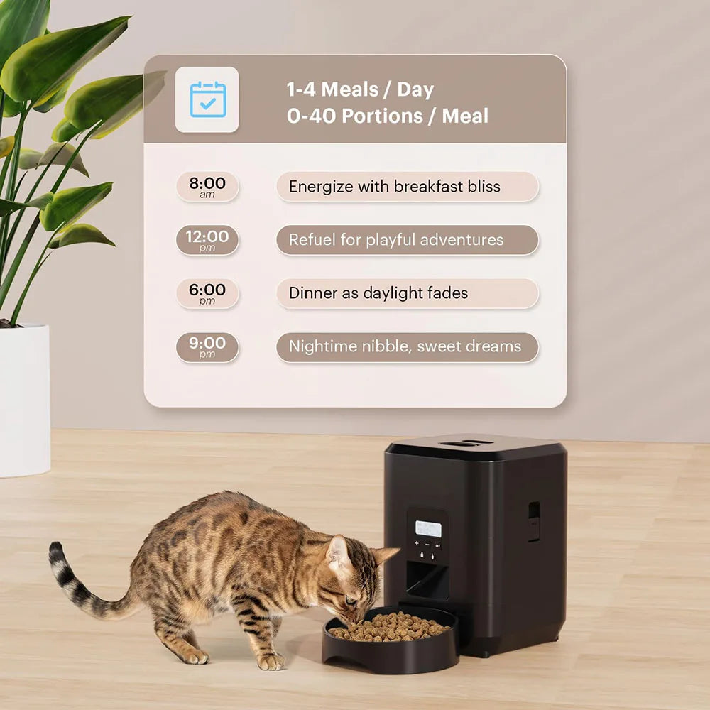 Trendbay Smart Pet Feeder – Automatic Timed Cat & Dog Food Dispenser with Portion Control
