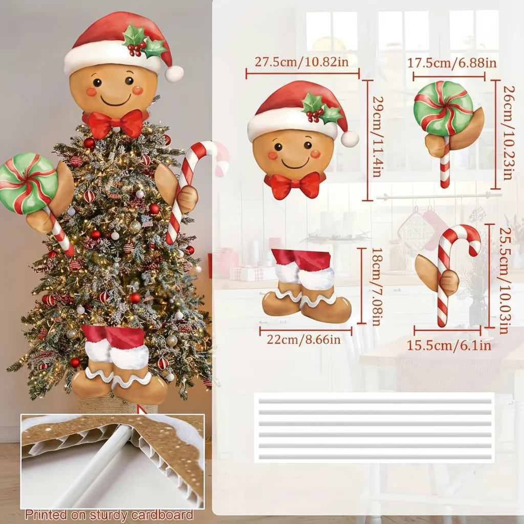 Trendbay 4PCS Gingerbread Man Christmas Tree Ornaments