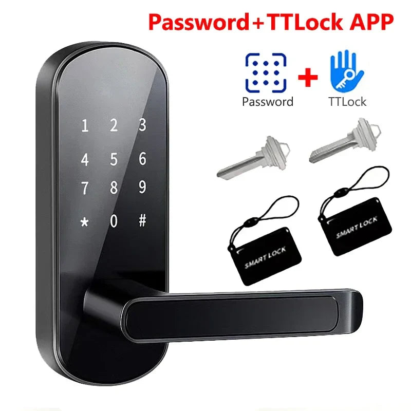 Trendbay Smart Fingerprint Door Lock with App Control & IC Cards (Waterproof)