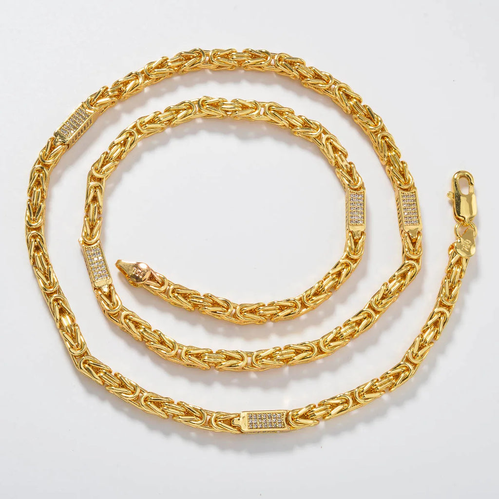 Trendbay 18K Gold-Plated Snake Chain Necklace – Elegant Women's Fashion Jewelry (24-Inch)