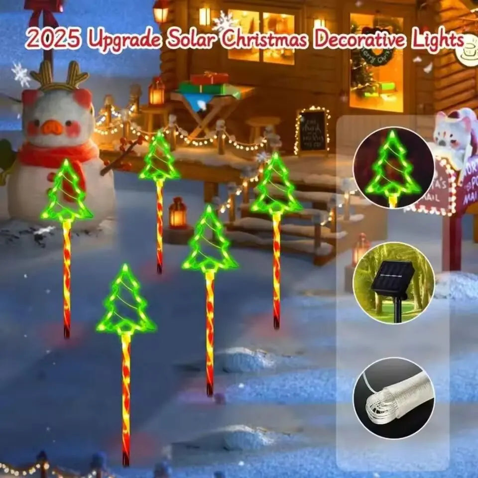 Trendbay 5PCS Solar Candy Cane Garden Lights